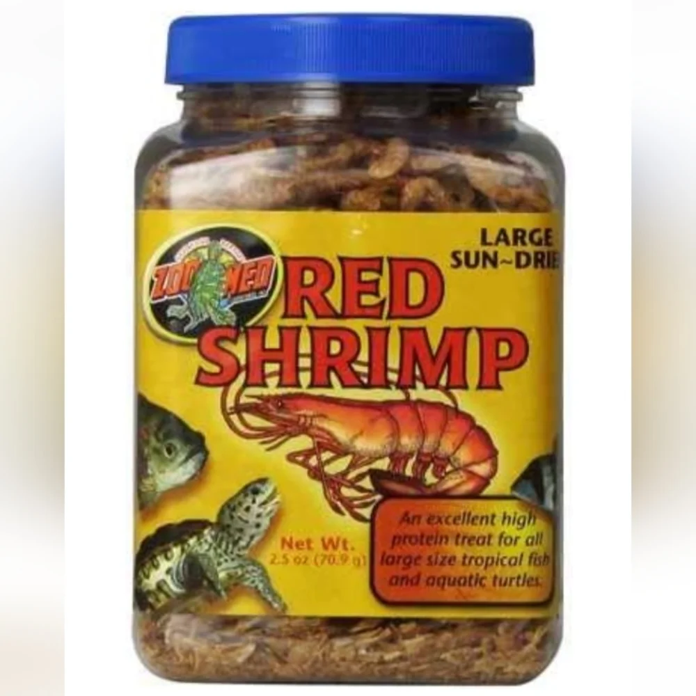 New! Zoo Meds Large Sun-Dried Red Shrimp. 2.5oz